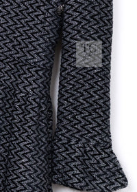 CHANEL 15A Gray Black Metallic Zipper Dress Coat 36 シャネル グレー ブラック メタリック ジッパー ツイード ワンピース コート 即発