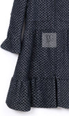 CHANEL 15A Gray Black Metallic Zipper Dress Coat 36 シャネル グレー ブラック メタリック ジッパー ツイード ワンピース コート 即発
