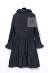 CHANEL 15A Gray Black Metallic Zipper Dress Coat 36 シャネル グレー ブラック メタリック ジッパー ツイード ワンピース コート 即発