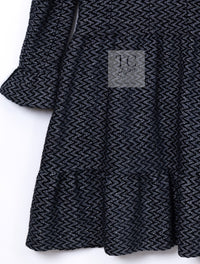 CHANEL 15A Gray Black Metallic Zipper Dress Coat 36 シャネル グレー ブラック メタリック ジッパー ツイード ワンピース コート 即発