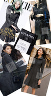 CHANEL 15A Gray Black Metallic Zipper Dress Coat 36 シャネル グレー ブラック メタリック ジッパー ツイード ワンピース コート 即発