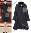 CHANEL 15A Gray Black Metallic Zipper Dress Coat 36 シャネル グレー ブラック メタリック ジッパー ツイード ワンピース コート 即発
