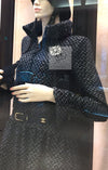 CHANEL 15A Gray Black Metallic Zipper Dress Coat 36 シャネル グレー ブラック メタリック ジッパー ツイード ワンピース コート 即発
