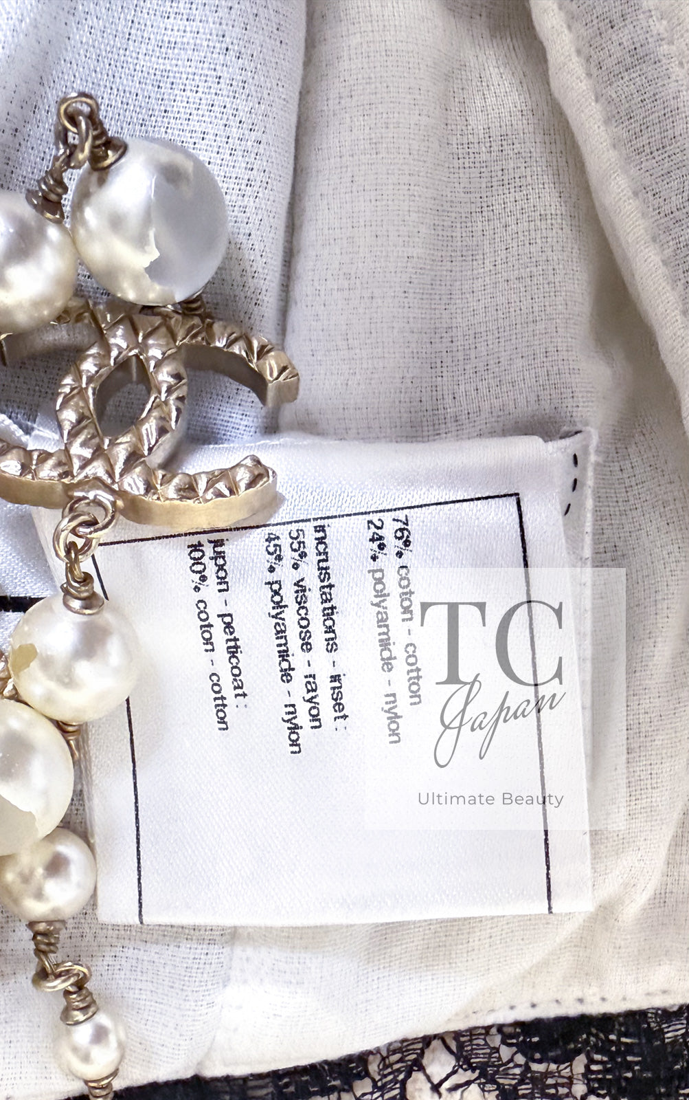 CHANEL 10S Ivory White Camellia Lace Party Strapless Dress 34 シャネル アイボリー ホワイト カメリア レース パーティー ワンピース ドレス 即発