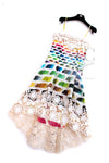 CHANEL 14S Rainbow Multicolor Silk 100% Dress 36 シャネル レインボー マルチカラー シルク 100% ワンピース 即発