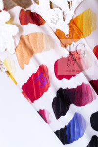 CHANEL 14S Rainbow Multicolor Silk 100% Dress 36 シャネル レインボー マルチカラー シルク 100% ワンピース 即発