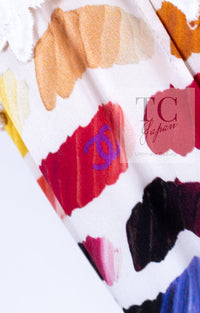 CHANEL 14S Rainbow Multicolor Silk 100% Dress 36 シャネル レインボー マルチカラー シルク 100% ワンピース 即発