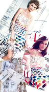CHANEL 14S Rainbow Multicolor Silk 100% Dress 36 シャネル レインボー マルチカラー シルク 100% ワンピース 即発