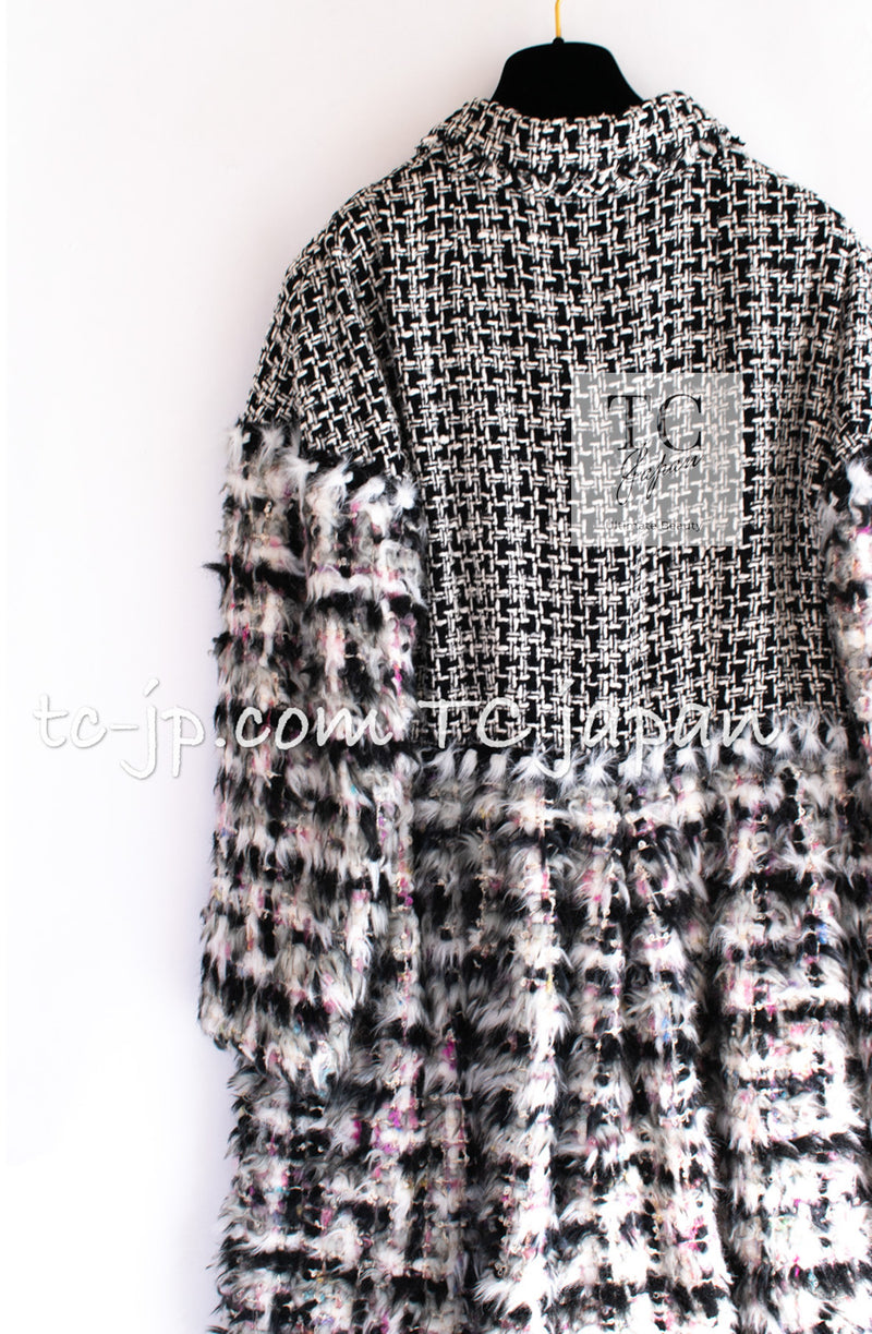 CHANEL 10A Multicolor Silk Fantasy Fur Tweed Coat 38 シャネル マルチカラー シルク ファンタジー ファー ツイード コート 即発