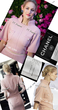 CHANEL 12S Black Wool Leelee Sobieski Tweed Dress 44 シャネル ブラック ウール ココボタン ツイード ドレス ワンピース 即発