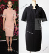 CHANEL 12S Black Wool Leelee Sobieski Tweed Dress 44 シャネル ブラック ウール ココボタン ツイード ドレス ワンピース 即発