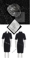 CHANEL 12S Black Wool Leelee Sobieski Tweed Dress 44 シャネル ブラック ウール ココボタン ツイード ドレス ワンピース 即発