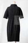 CHANEL 12S Black Wool Leelee Sobieski Tweed Dress 44 シャネル ブラック ウール ココボタン ツイード ドレス ワンピース 即発
