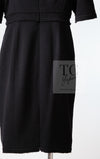 CHANEL 12S Black Wool Leelee Sobieski Tweed Dress 44 シャネル ブラック ウール ココボタン ツイード ドレス ワンピース 即発