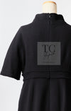 CHANEL 12S Black Wool Leelee Sobieski Tweed Dress 44 シャネル ブラック ウール ココボタン ツイード ドレス ワンピース 即発