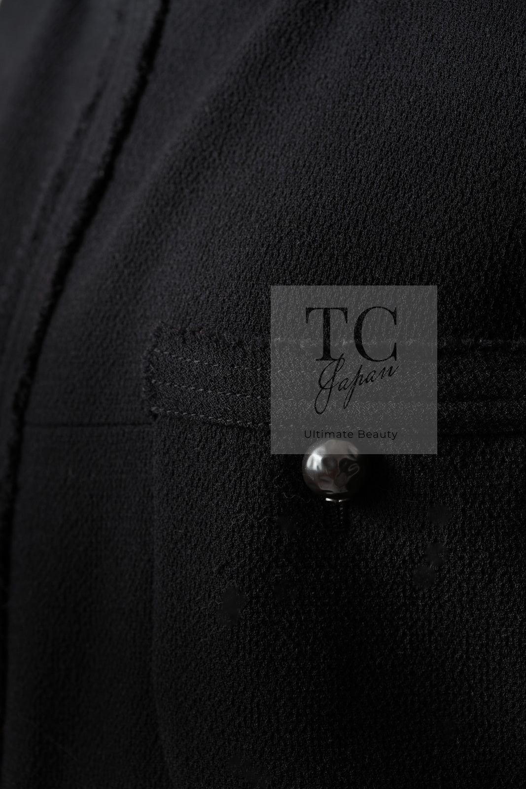 CHANEL 12S Black Wool Leelee Sobieski Tweed Dress 44 シャネル ブラック ウール ココボタン ツイード ドレス ワンピース 即発