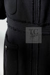 CHANEL 12S Black Wool Leelee Sobieski Tweed Dress 44 シャネル ブラック ウール ココボタン ツイード ドレス ワンピース 即発