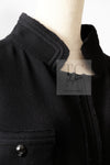CHANEL 12S Black Wool Leelee Sobieski Tweed Dress 44 シャネル ブラック ウール ココボタン ツイード ドレス ワンピース 即発