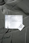 CHANEL 08A Olive Silk Leather Trim Pleated Dress 38 シャネル オリーブ シルク カーフ レザー トリム プリーツ ワンピース 即発