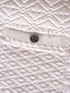 CHANEL 13B Ivory CC Logo Buttons Cashmere Knit Dress 42 シャネル アイボリー ココボタン カシミア 100% ニット ワンピース 即発