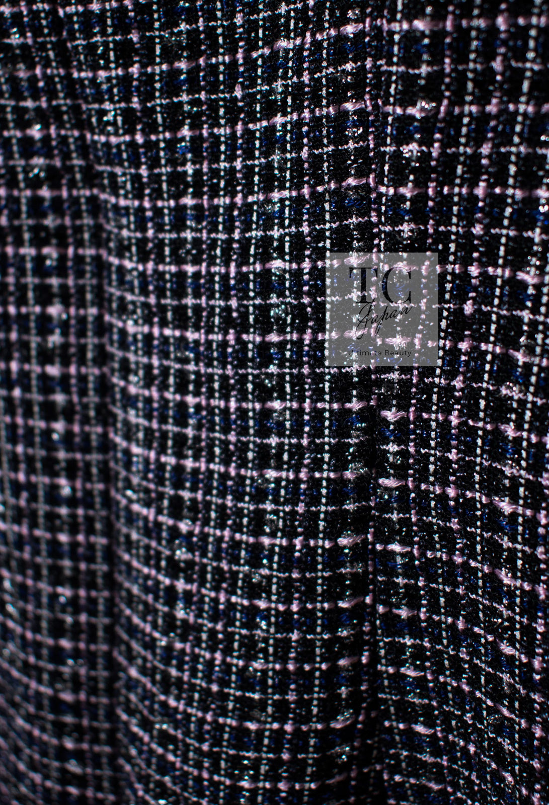 CHANEL 09S Black Navy Purple Bow Tweed Dress 38 シャネル ブラック ネイビー パープル リボン ツイード ワンピース 即発