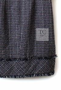 CHANEL 09S Black Navy Purple Bow Tweed Dress 38 シャネル ブラック ネイビー パープル リボン ツイード ワンピース 即発