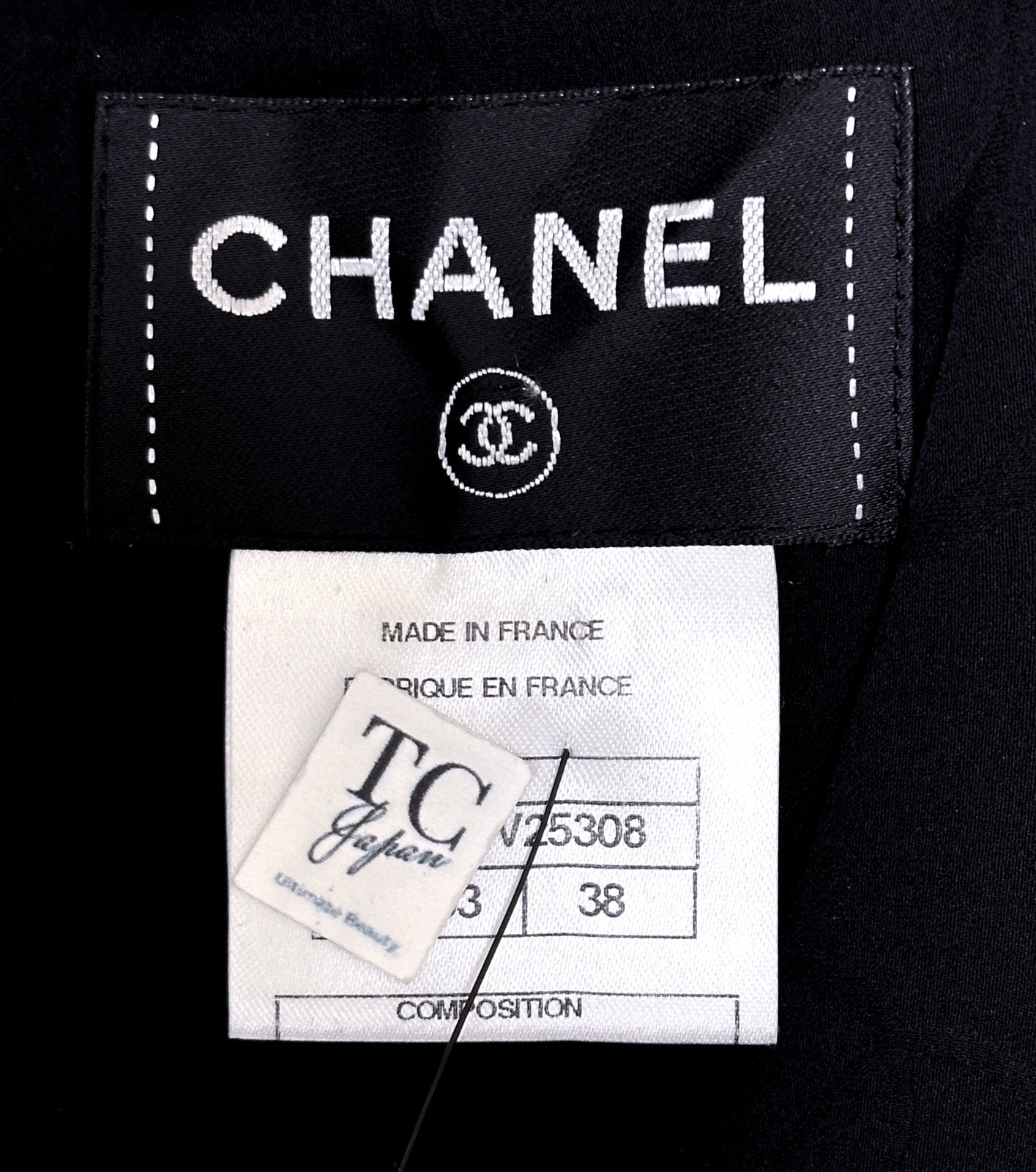 CHANEL 09S Black Navy Purple Bow Tweed Dress 38 シャネル ブラック ネイビー パープル リボン ツイード ワンピース 即発