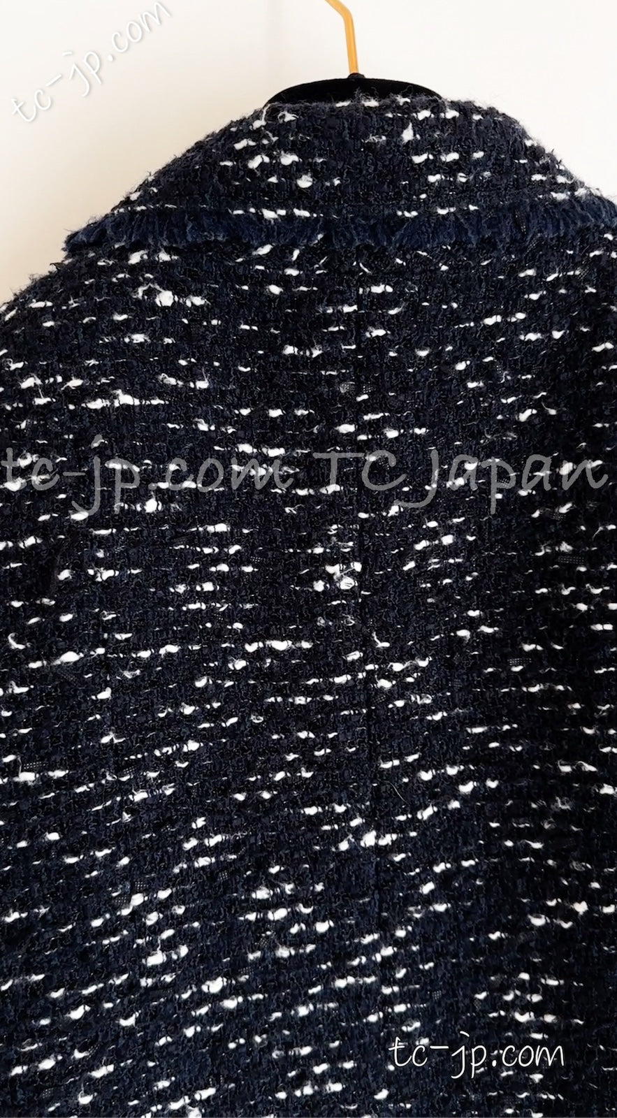 CHANEL 04A Navy Black Tweed Jacket 40 シャネル ネイビー ブラック ツイード ジャケット 即発 - TC JAPAN