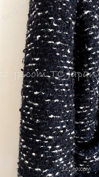 CHANEL 04A Navy Black Tweed Jacket 40 シャネル ネイビー ブラック ツイード ジャケット 即発