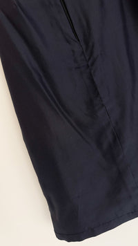 CHANEL 00A Navy Rhinestone Trim Tweed Jacket Skirt Suit 36 38 シャネル ネイビー ラインストーン トリム ツイード ジャケット スカート スーツ 即発