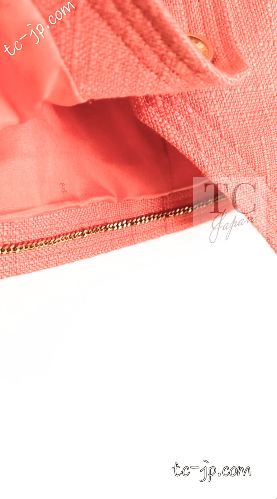 CHANEL 91C Vintage Apricot Gold Button Cotton Jacket Dress Setup 34 36 38 シャネル ヴィンテージ アプリコット CC ゴールド ボタン コットン ジャケット ワンピース セットアップ 即発