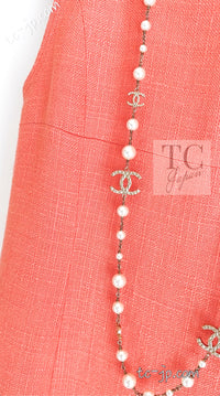 CHANEL 91C Vintage Apricot Gold Button Cotton Jacket Dress Setup 34 36 38 シャネル ヴィンテージ アプリコット CC ゴールド ボタン コットン ジャケット ワンピース セットアップ 即発