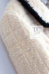 CHANEL 06PF Ivory Black Trim Boucle Tweed Jacket 38 シャネル アイボリー ブラック トリミング ブークレ ツイード ジャケット 即発