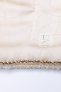 CHANEL 06PF Creme Ivory Wool Mohair Silk Gripoix Tweed Jacket 34 36 シャネル クリーム アイボリー ウール モヘア シルク グリポワ宝石ボタン ツイード ジャケット 即発