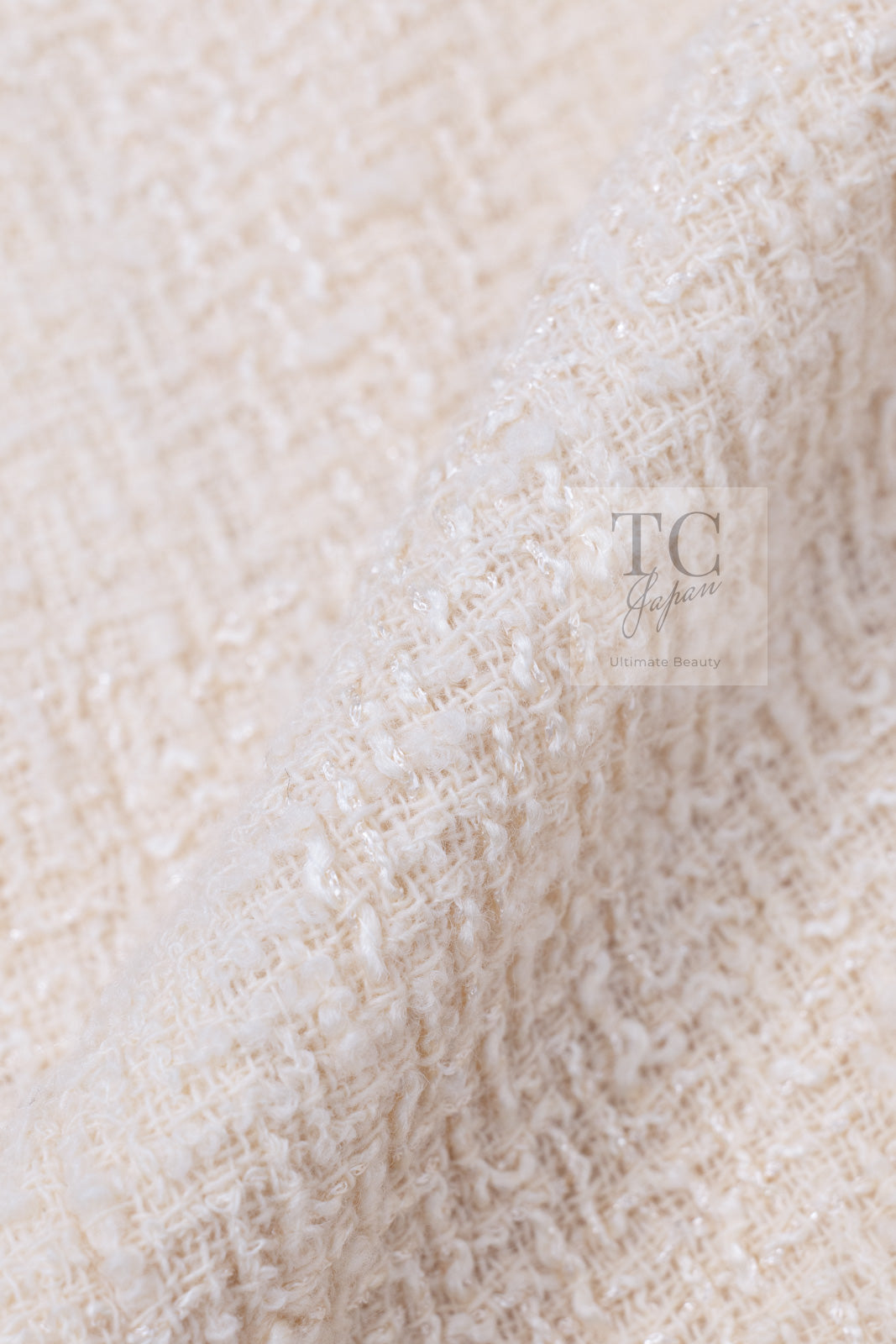 CHANEL 06PF Creme Ivory Wool Mohair Silk Gripoix Tweed Jacket 34 36 シャネル クリーム アイボリー ウール モヘア シルク グリポワ宝石ボタン ツイード ジャケット 即発