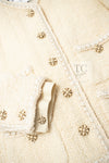 CHANEL 06PF Creme Ivory Wool Mohair Silk Gripoix Tweed Jacket 36 シャネル クリーム アイボリー ウール モヘア シルク グリポワ宝石ボタン ツイード ジャケット 即発