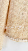 CHANEL 06PF Creme Ivory Wool Mohair Silk Gripoix Tweed Jacket 36 シャネル クリーム アイボリー ウール モヘア シルク グリポワ宝石ボタン ツイード ジャケット 即発