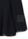 CHANEL 97A Vintage Black Pearl Buttons Stand Collar Wool Jacket Skirt Suit 40 シャネル ヴィンテージ ブラック パールボタン スタンド襟 ウール ジャケット スカート スーツ 即発