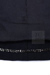 CHANEL 97A Vintage Black Pearl Buttons Stand Collar Wool Jacket Skirt Suit 40 シャネル ヴィンテージ ブラック パールボタン スタンド襟 ウール ジャケット スカート スーツ 即発