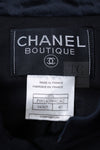 CHANEL 97A Vintage Black Pearl Buttons Stand Collar Wool Jacket Skirt Suit 40 シャネル ヴィンテージ ブラック パールボタン スタンド襟 ウール ジャケット スカート スーツ 即発