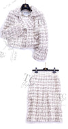 CHANEL 05A Ivory Wool Tweed Jacket Skirt Suit 38 シャネル モナコ王妃 アイボリー ウール ツイード ジャケット スカート スーツ 即発