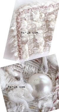 CHANEL 05A Ivory Wool Tweed Jacket Skirt Suit 38 シャネル モナコ王妃 アイボリー ウール ツイード ジャケット スカート スーツ 即発