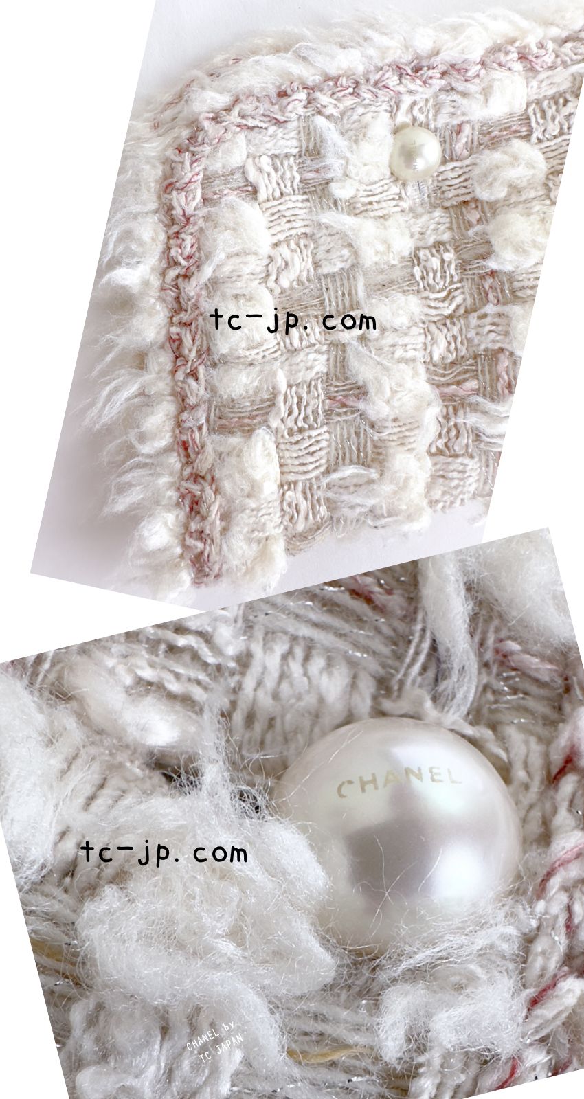 CHANEL 05A Ivory Wool Tweed Jacket Skirt Suit 38 シャネル モナコ王妃 アイボリー ウール ツイード ジャケット スカート スーツ 即発