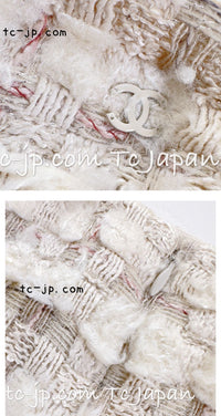 CHANEL 05A Ivory Wool Tweed Jacket Skirt Suit 38 シャネル モナコ王妃 アイボリー ウール ツイード ジャケット スカート スーツ 即発