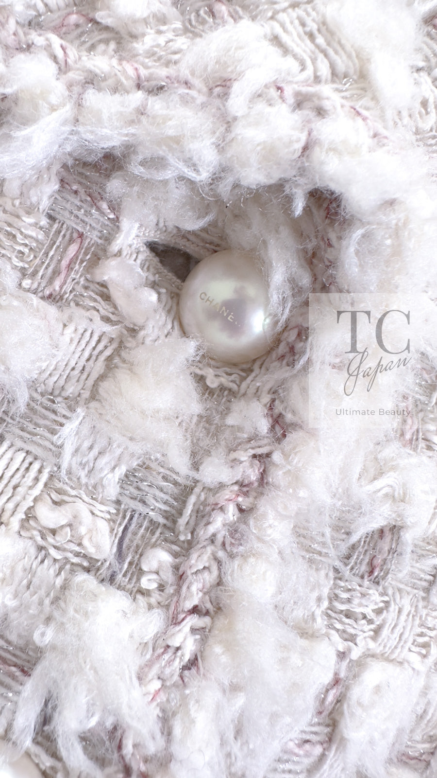 CHANEL 05A Ivory Wool Tweed Jacket Skirt Suit 38 シャネル モナコ王妃 アイボリー ウール ツイード ジャケット スカート スーツ 即発