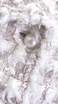 CHANEL 05A Ivory Gray Wool Tweed Jacket 40 シャネル アイボリー グレー ウール ツイード ジャケット モナコ王妃 即発