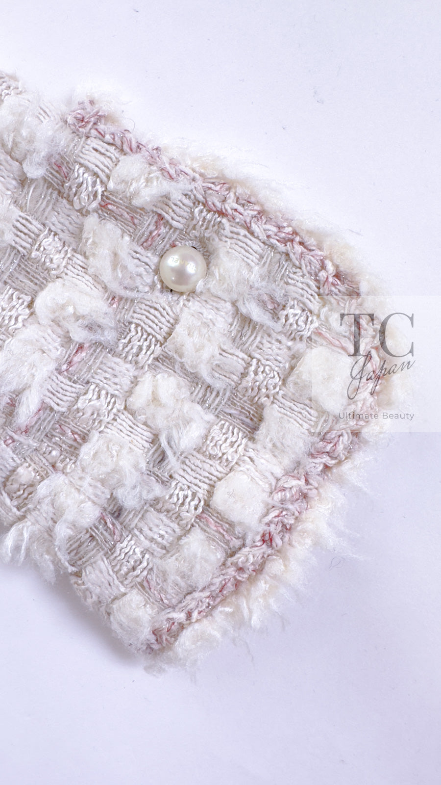 CHANEL 05A Ivory Wool Tweed Jacket Skirt Suit 38 シャネル モナコ王妃 アイボリー ウール ツイード ジャケット スカート スーツ 即発