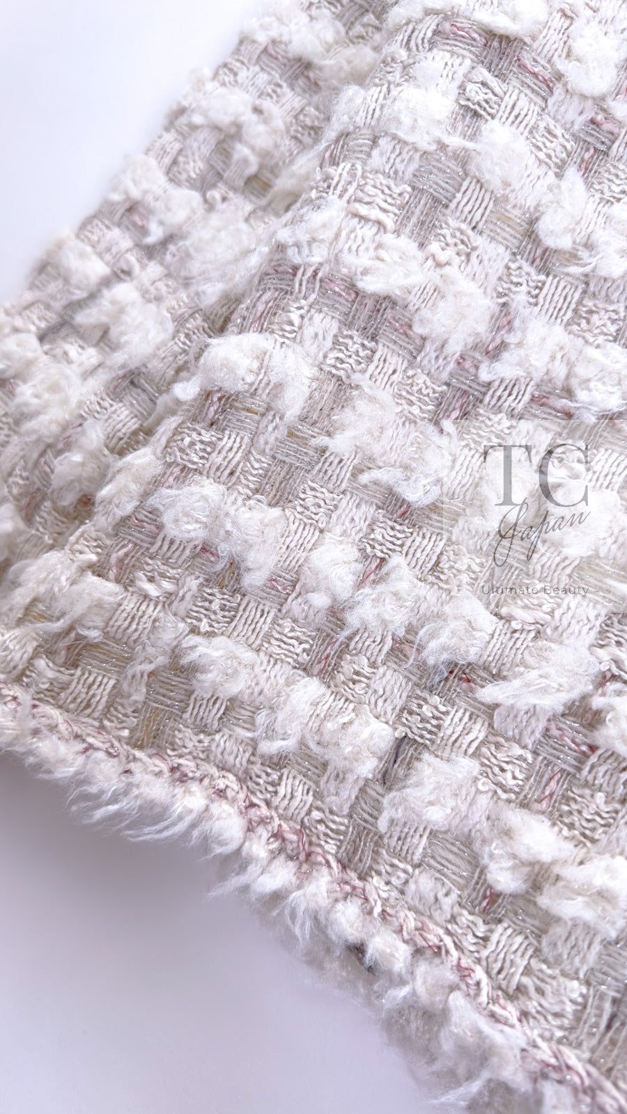 CHANEL 05A Ivory Gray Wool Tweed Jacket 40 シャネル アイボリー グレー ウール ツイード ジャケット モナコ王妃 即発 - TC JAPAN
