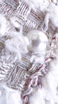 CHANEL 05A Ivory Wool Tweed Jacket Skirt Suit 38 シャネル モナコ王妃 アイボリー ウール ツイード ジャケット スカート スーツ 即発