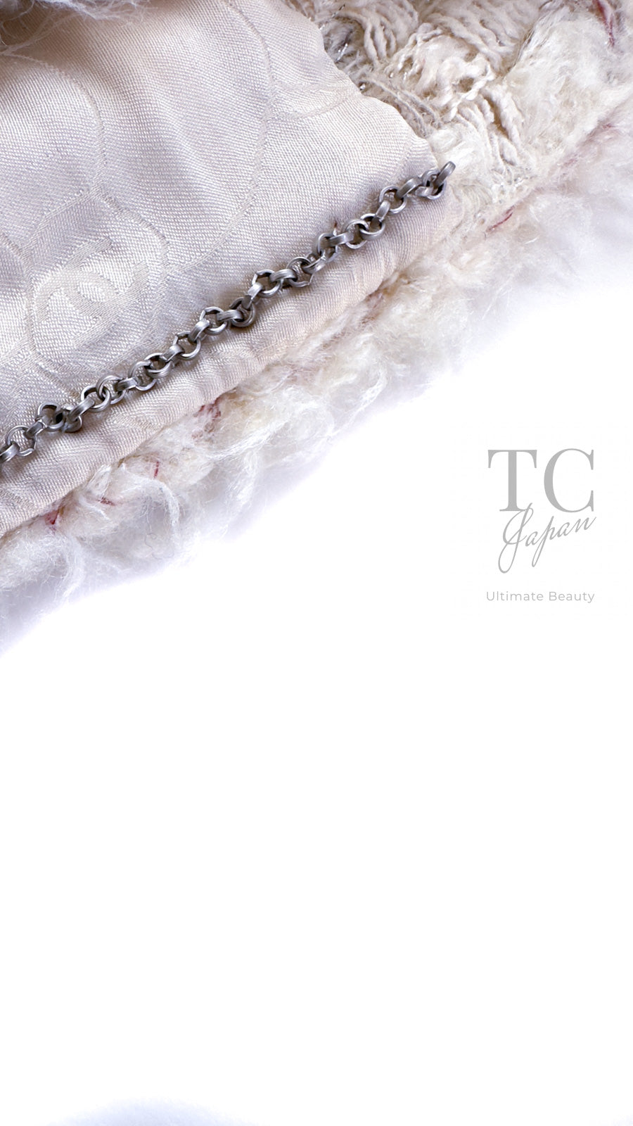 CHANEL 05A Ivory Gray Wool Tweed Jacket 40 シャネル アイボリー グレー ウール ツイード ジャケット モナコ王妃 即発 - TC JAPAN